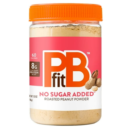PBfit No Sugar Added Peanut Butter Powder, 8g Protein 9% DV, 13 oz