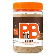PBfit Peanut Butter Powder Chocolate Flavor, Cocoa Roasted Peanut Powder, 15 oz