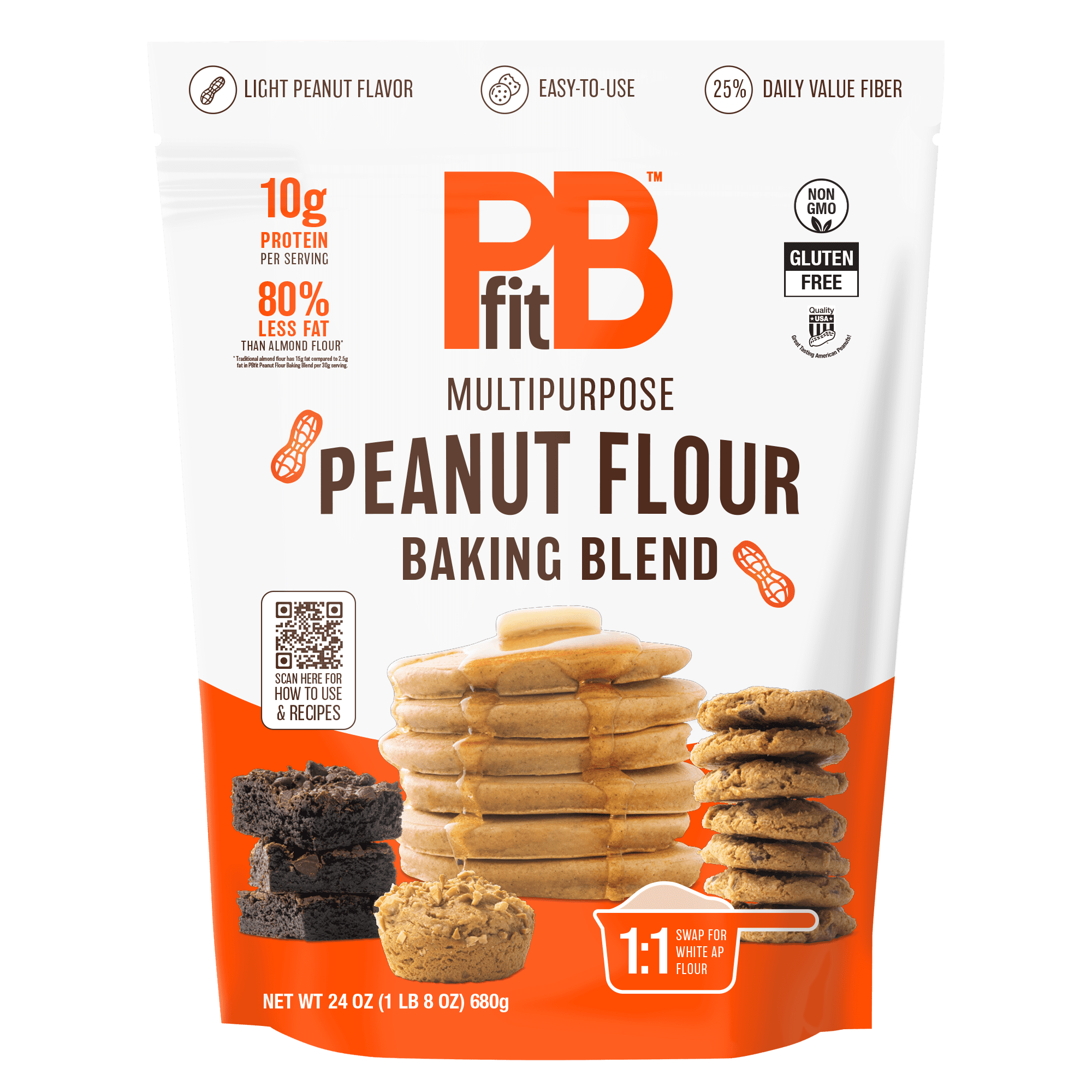 PBfit Peanut Flour Baking Blend, GlutenFree & NonGMO, 10g Protein 8