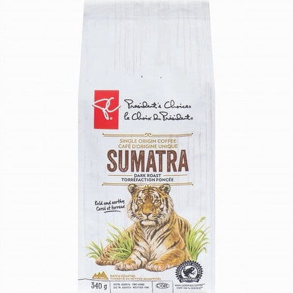 PC 100% Sumatran Dark Roast Coffee 340g/12 oz {Imported from Canada}