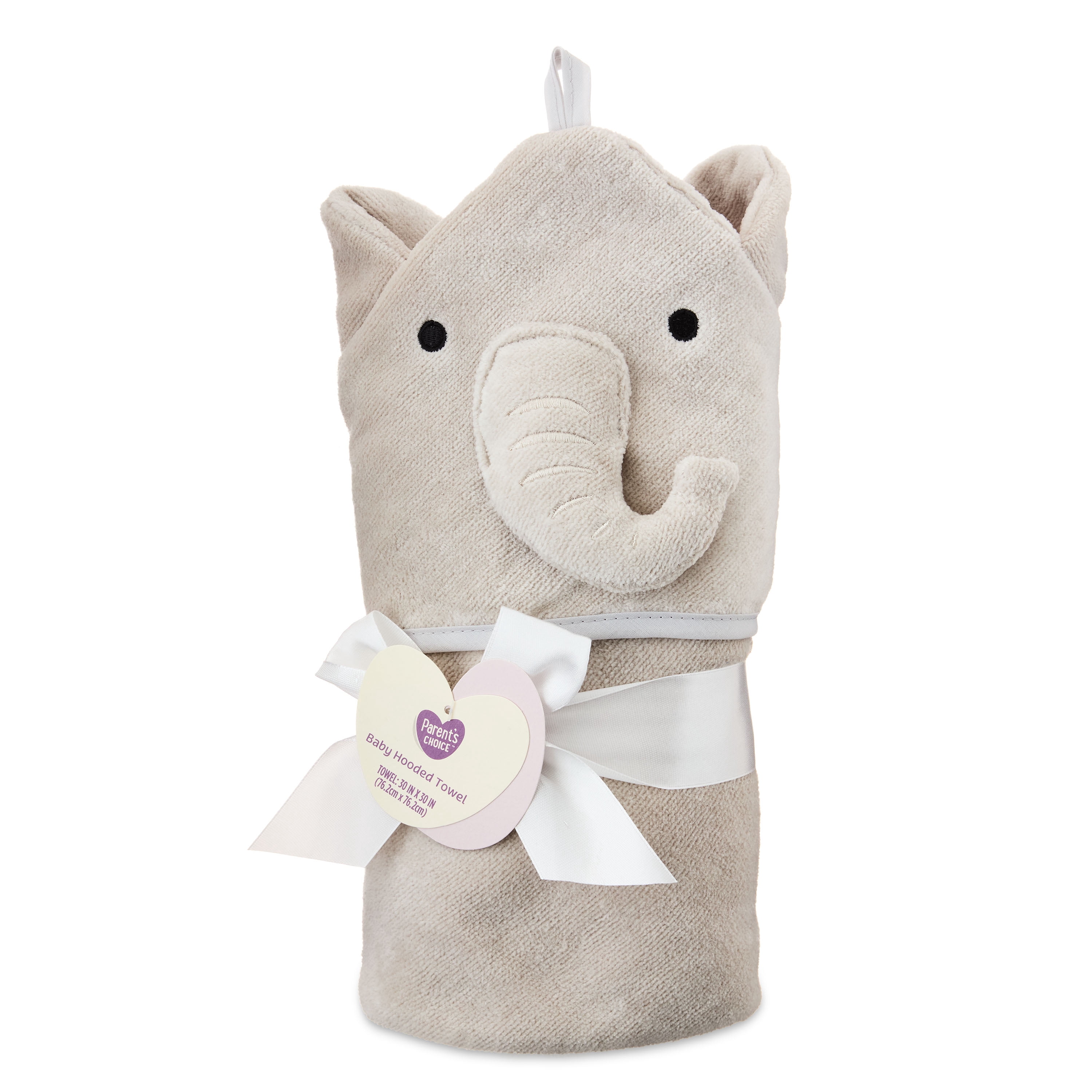 Parent's Choice Cotton Elephant Baby Hooded Towel