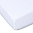 thumbnail image 1 of Parent's Choice 180 Thread Count White Cotton Fitted Crib Sheet, 1 of 6