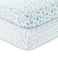 thumbnail image 1 of Parent's Choice 2-Piece Cotton Fitted Crib Sheets for Baby Boys, Dinosaurs, 1 of 10