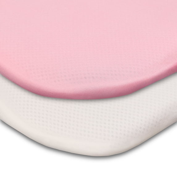 Parent's Choice Cotton Fitted Playard Sheets for Baby Girls, Pink, 2-Pack