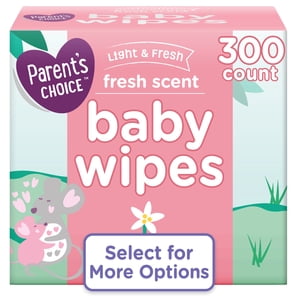 Toallitas húmedas para bebé Parent's Choice de aroma fresco, 300 unidades (Seleccione para más opciones)
