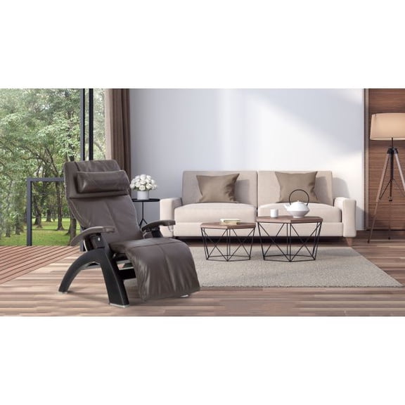 PC-420 Performance Package Omni-Motion Perfect Chair Zero Gravity Recliner Black Wood Espresso Leather-In Home Delivery