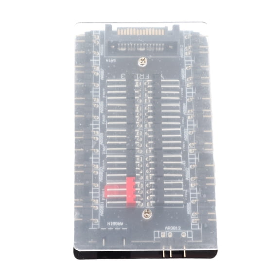 PC Accessories PC Accessories ARGB PWM Fan Hub, 2 in 1 Magnetic Design ARGB and PWM HUB with Acrylic Case for Desktop PC