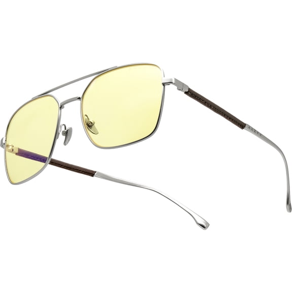 PC Accessory: GUNNAR x Witcher White Wolf Computer and Gaming glasses, White Wolf Steel/Umber Amber for PC