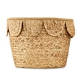 thumbnail image 1 of Parent's Choice Scallop Nursery Basket Made of Natural Water Hyacinth, 1 of 4