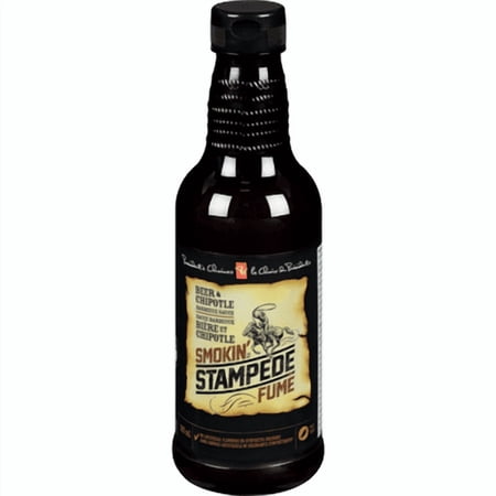 President's Choice Smokin' Stampede BBQ Sauce 500ml (16.9 fl oz) | Chipotle Bourbon