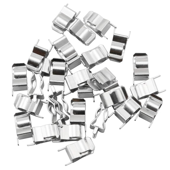 PC Board Fuse Clip Tin Fuse Holder Clip - 20PCS for 5x20 mm Glass Ceramic Tube Quick Fuse Glass Ceramic Tube Holder Clamps