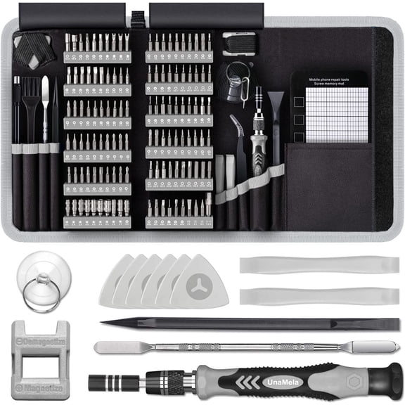 PC Building Tool Kit 140-IN-1: Computer Tool Kit for Repair & Assembly, Precision Screwdriver Set with Magnetic Bits for Laptop, iPhone, MacBook, PS4/5, Xbox, Game Console (Gray)