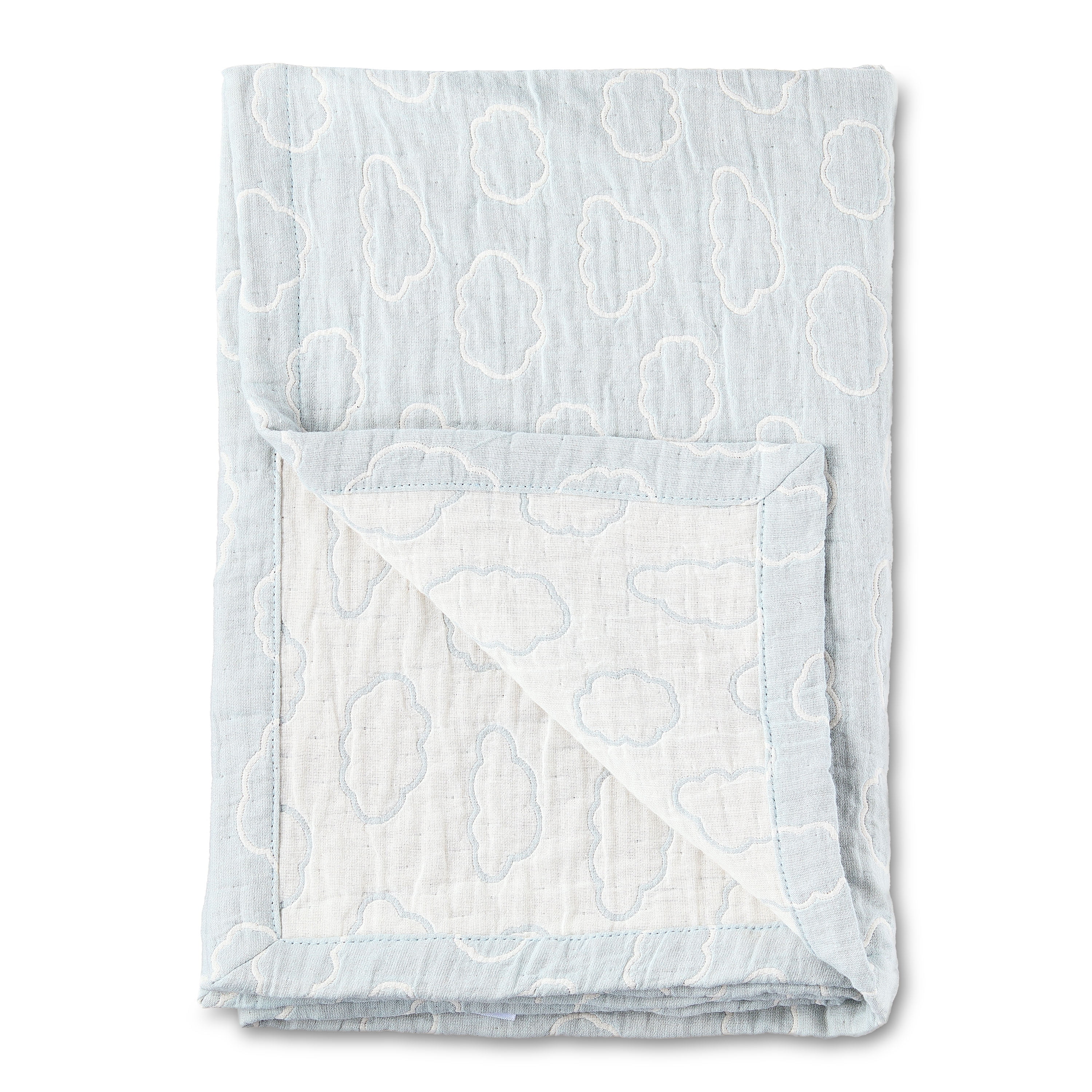 Parent's Choice Woven Baby Blanket, 100% Cotton, Soft & Cozy, Cloud Skywriting, 30" x 40"