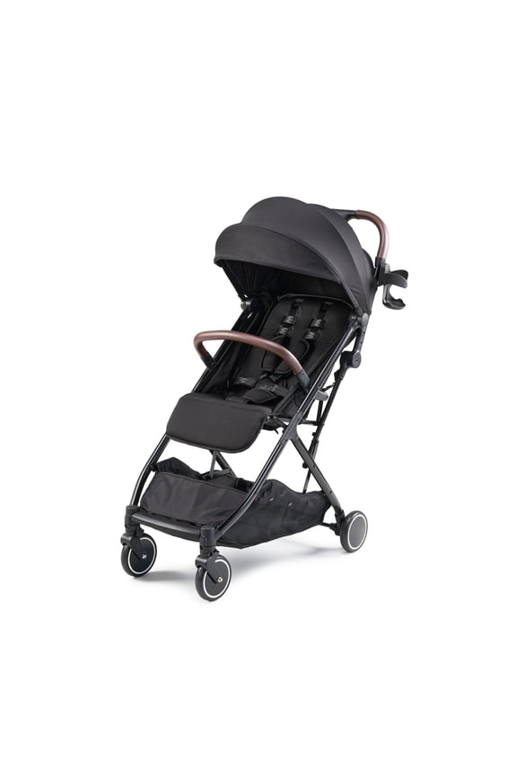 Quick Fold Baby Stroller with Full-reclining Backrest, Compact and Lightweight Design for travel convenience, Black