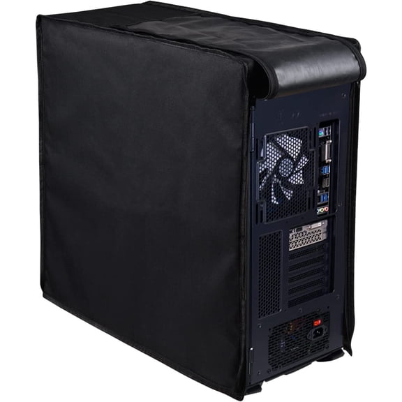 PC CPU Desktop Host Dust Cover Protector, Waterproof Desktop Mid-Tower Computer Host Dustproof Cover Full Case with Zipper, Anti-Static CPU Tower PC Dust Covers (10.6W x 20.5H x 24.6D)