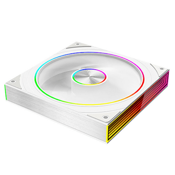 PC Case Fan Star Ring 140mm 5V 3Pin ARGB Cyclic Mirror Light Effect Lian PWM 650 to 1800RPM Cooling White B