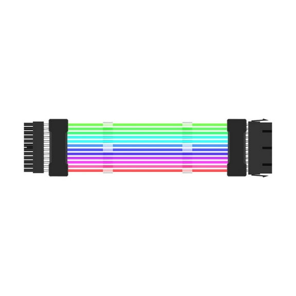 PC Case- PSU Extension RGB Cable 24Pin PCI-E GPU 8PinX2,8PinX3 Neon-Color Line ARGB Streamer- Transfer Adapter 5V3Pin