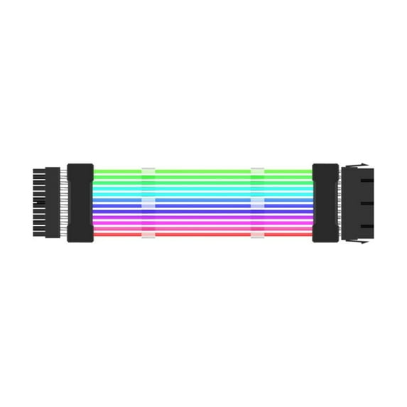 PC Case PSU Extension RGB Cable 24Pin PCI-E GPU 8PinX2,8PinX3 Neon-Color Line ARGB Streamer Transfer Adapter M/B 5V3P