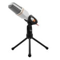 thumbnail image 1 of PC Computer Adjustable Stand 3.5mm Plug Stereo Condenser Sound Microphone White, 1 of 5