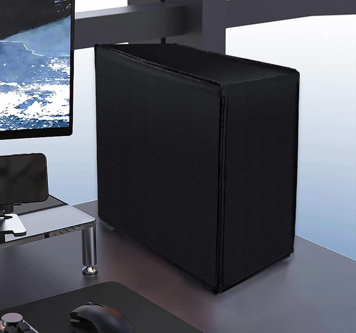 PC Computer CPU Dust Cover, Mid-Tower Case Protector, Host Dust Waterproof Cover, Desktop CPU Accessories