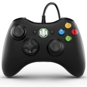 PC Controller, Wired Controller for Xbox 360/PC, 71 in/1.8m USB cable , Double Vibration-Black