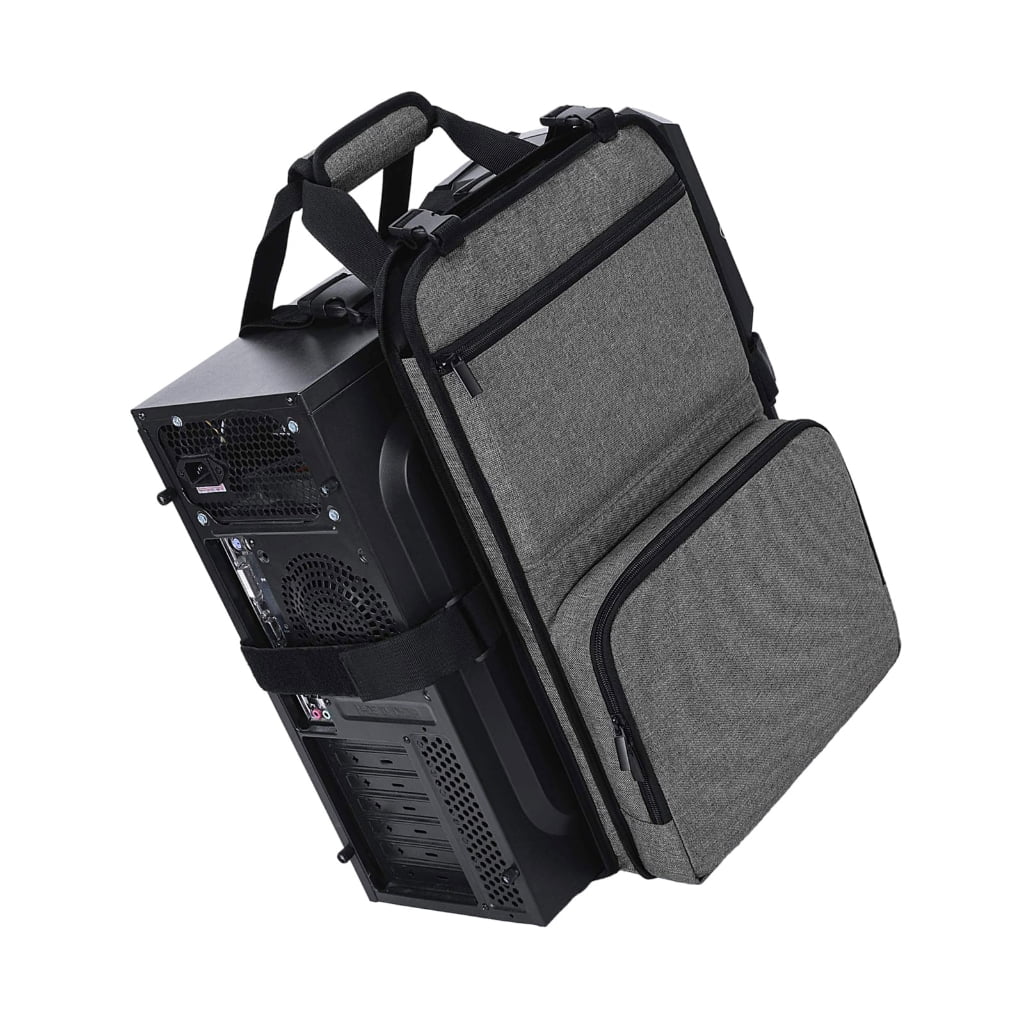 PC Desktop Carrying Case with Multiple Storage Pocket PC Computer Tower Bag