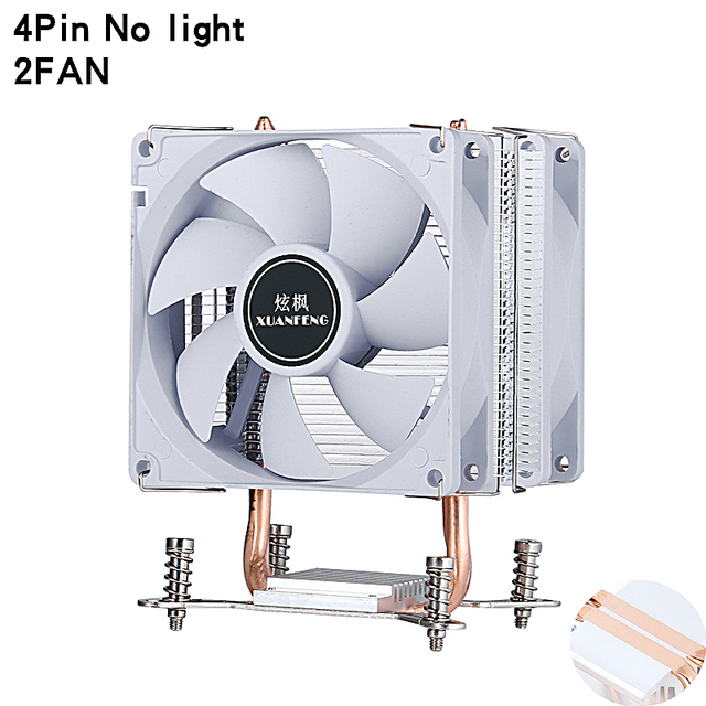 PC Efficient Air-cooled Radiator Processor 2/4/6 Heat Pipe Cooler CPU ...