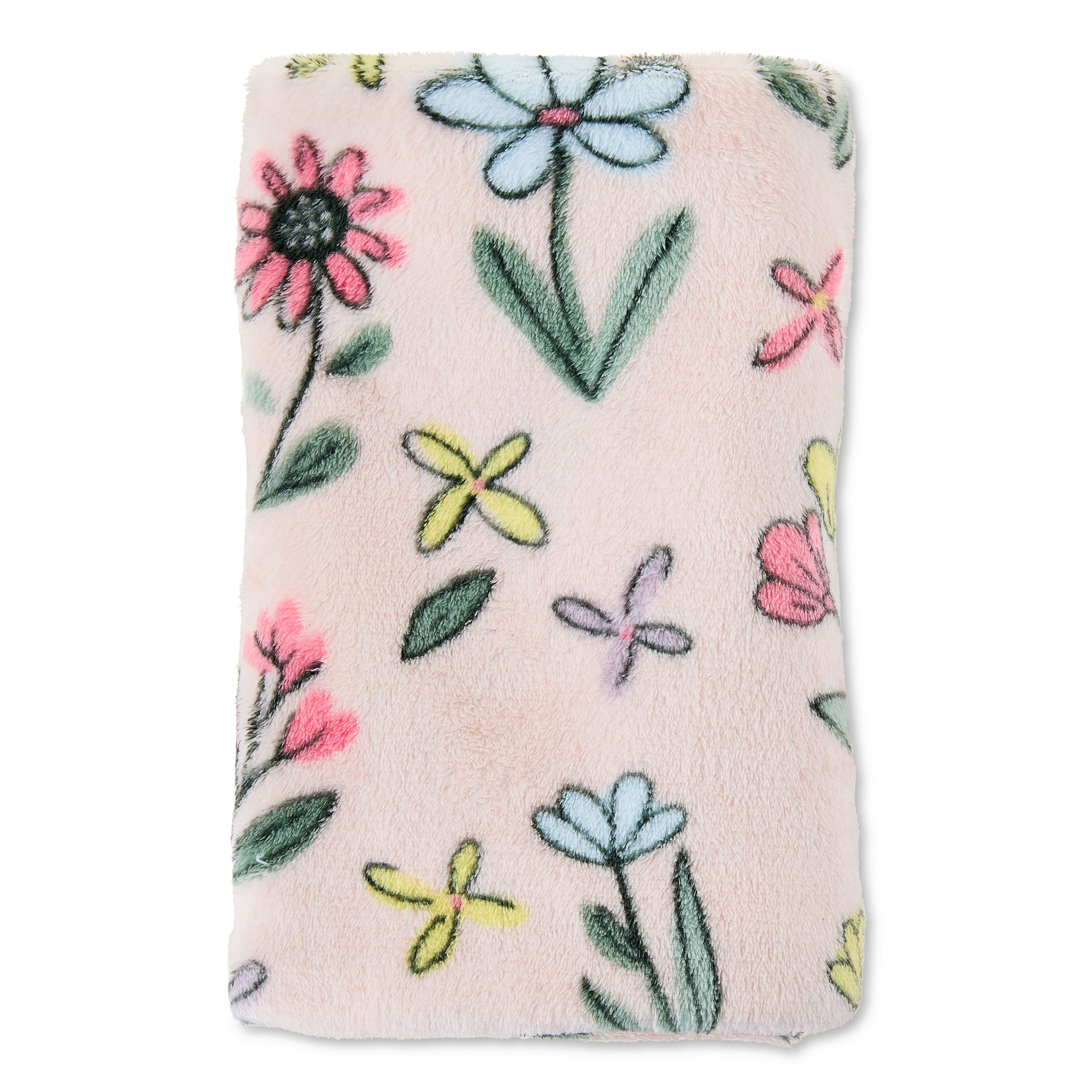 Parents Choice Multicolor Floral Plush Baby Blanket