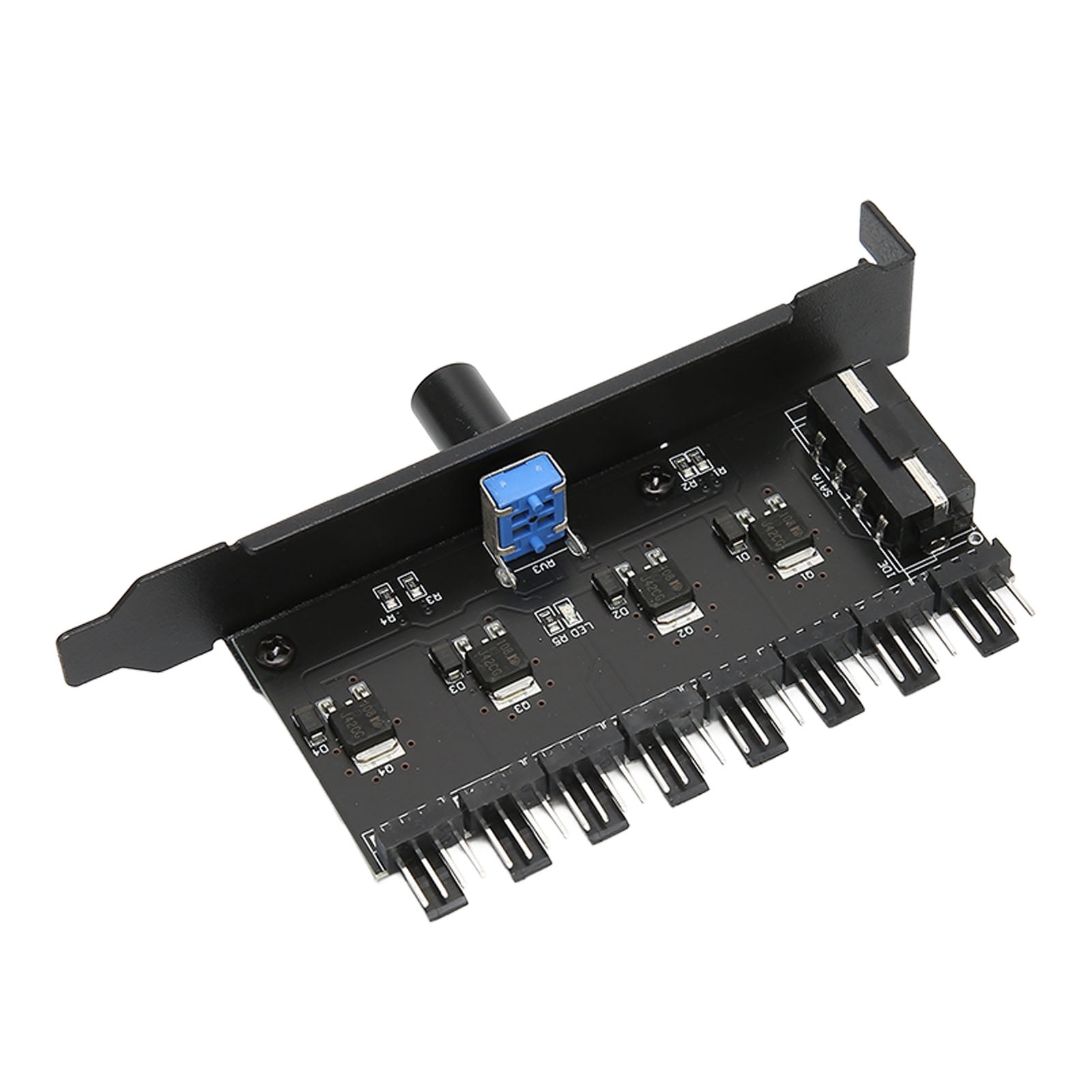 PC Fan Hub 8 Channels Knob Cooling Fan Speed Controller for CPU VGA PWM ...