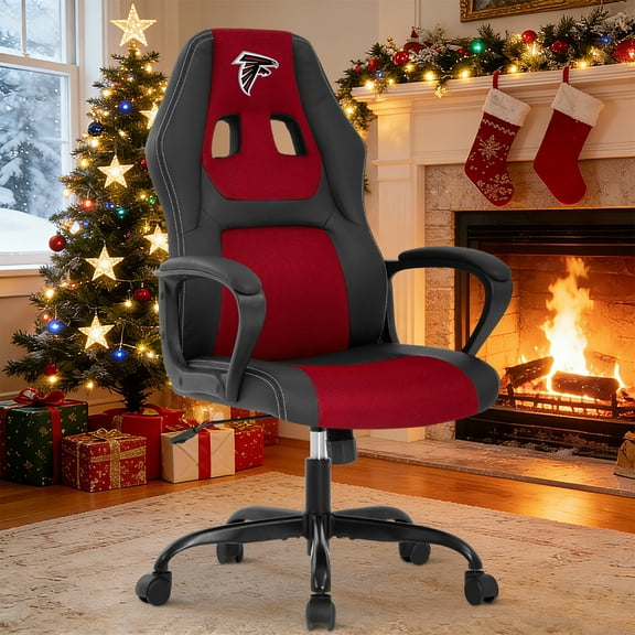 PC Gaming Chair Office Chair Ergonomic PU Leather Gamer Chair Executive Computer Chair with Lumbar Support for Home Office, Red