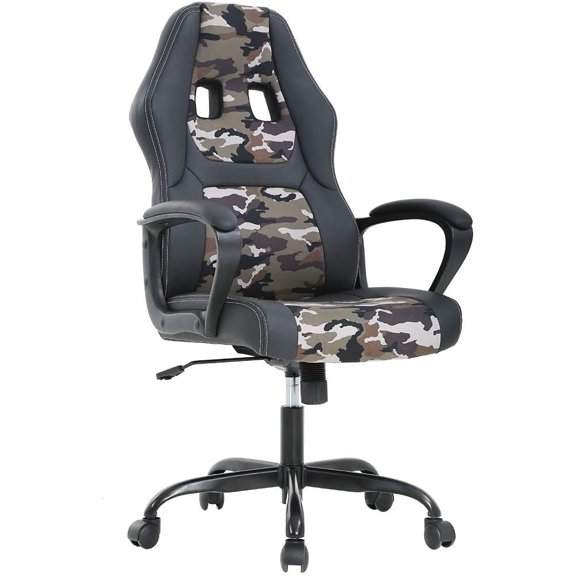 PC Gaming Chair Office Chair High Back Chair Ergonomic Computer Desk Chair Racing Chair for Women Men, PU Leather Chair Height Adjustable Task Chair w/Metal Base Headrest Armrest ()