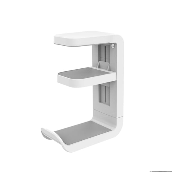 PC Gaming Headset Hook Holder Adjustable Rotating Arm Under Desk Mount Universal Headphones Stand With Built In Clip Organizer