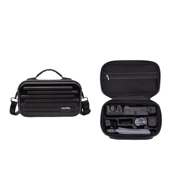 PC Hard Shell Carrying Case for Insta360 Luna Ultra and First Person Camera Mount Shockproof Travel Storage Bag with Shoulder Strap