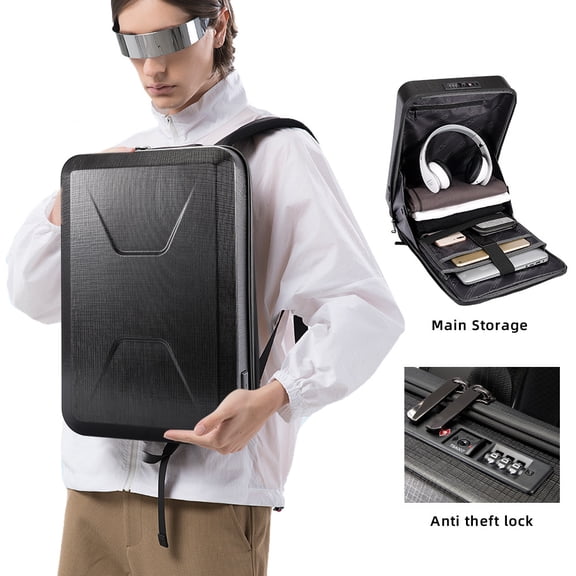 PC Hard Shell Esports Computer Bag Business Waterproof Men's Backpack,Gold