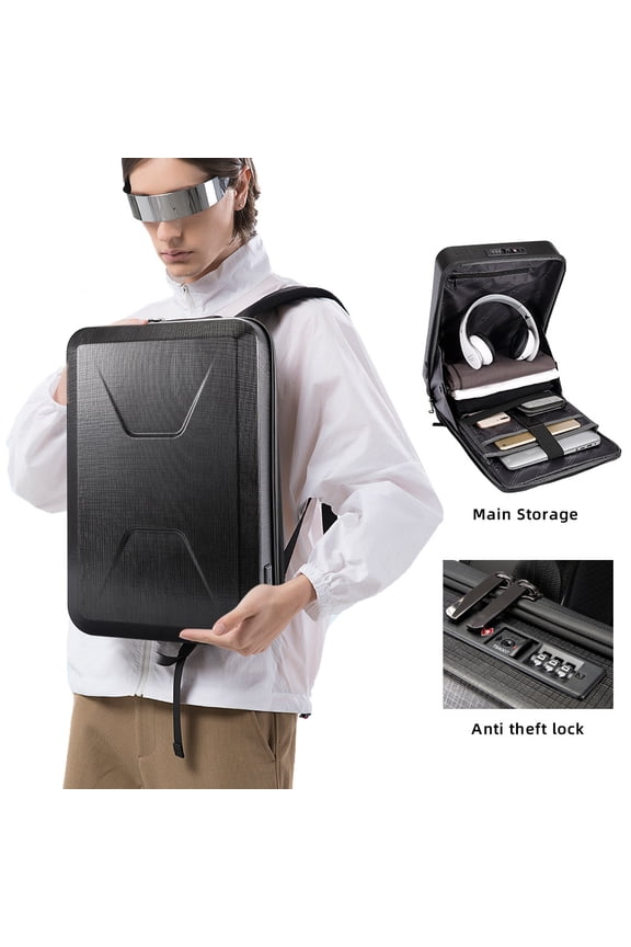PC Hard Shell Esports Computer Bag Business Waterproof Men's Backpack,Gold