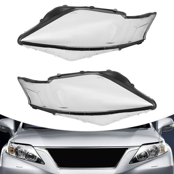 PC Headlight Lens Covers for Lexus RX270/350/450h 2009-2011, Clear Direct Replacement, Protects Headlights from Dust and Damage