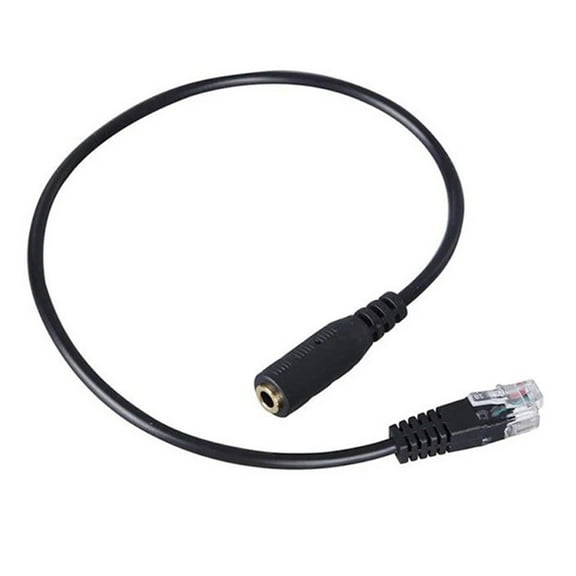 PC Headsets To Telephone Adapter RJ9 to 3.5mm Converter Flexible PVC Cord NoiseFree Voice Quality Instantly Setups