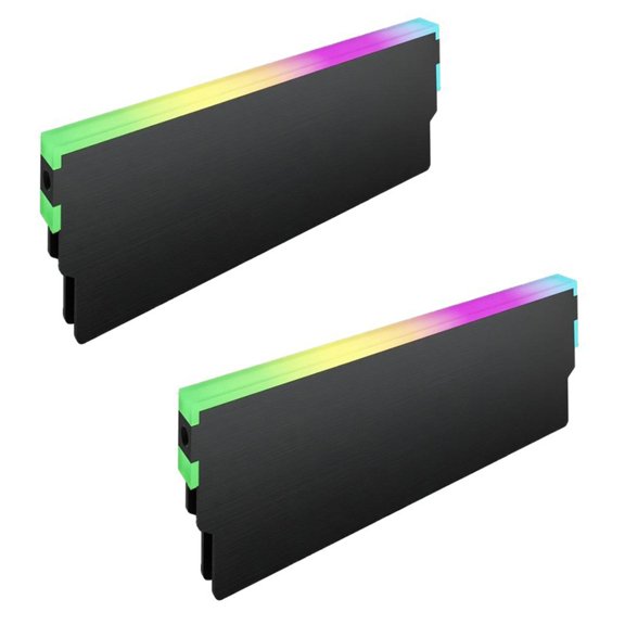 PC Heatsink Panel Set with ARGB Lighting, Metal Shell Design for Desktop Appearance Styling and Home Office Use
