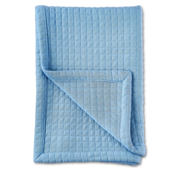 Parent's Choice Knit Baby Blanket, 100% Cotton, Soft & Cozy, Forever Blue, 30" x 40"