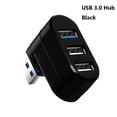 thumbnail image 1 of PC Laptop Data Transfer Mini High Speed Adapter USB 3.0 Hub Splitter Box 3 Ports BLACK USB 3.0 HUB, 1 of 8