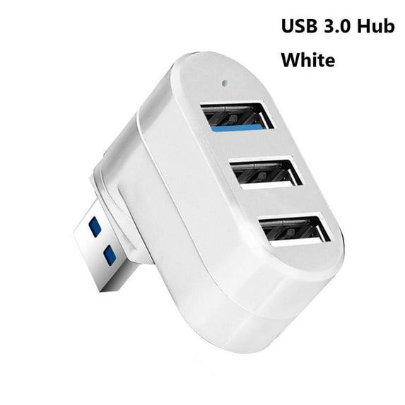 PC Laptop Data Transfer Mini High Speed Adapter USB 3.0 Hub Splitter Box 3 Ports WHITE USB 3.0 HUB