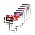 thumbnail image 1 of PC & MAC REPAIR 5 Pack Of 18" x 24" Yard Sign & Stake | Advertise Your Business | Stake Included Image On Both Sides | Made in The USA, 1 of 3