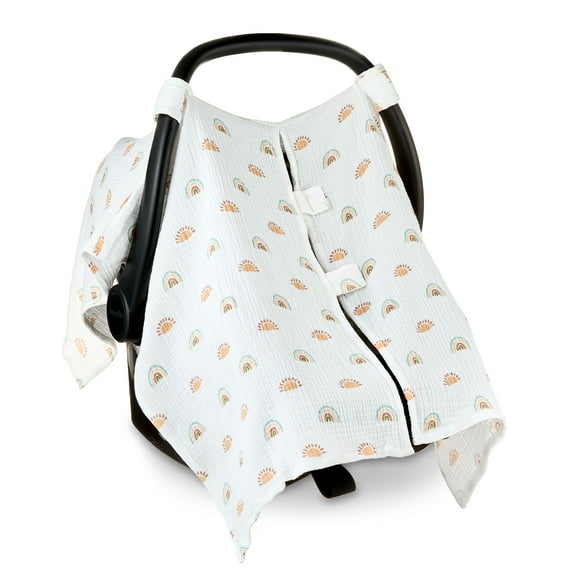 Parent's Choice Muslin Car Seat Cover, 100% Cotton, Adjustable, Breathable