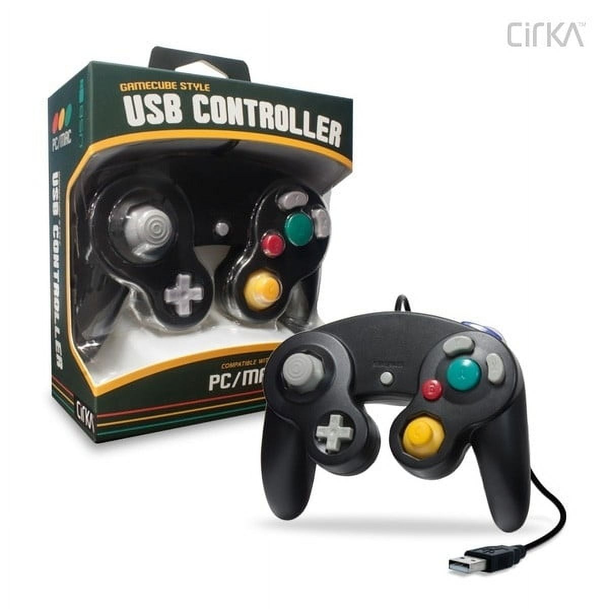 PC/ Mac Premium GameCubeStyle USB Controller (Black) CirKa