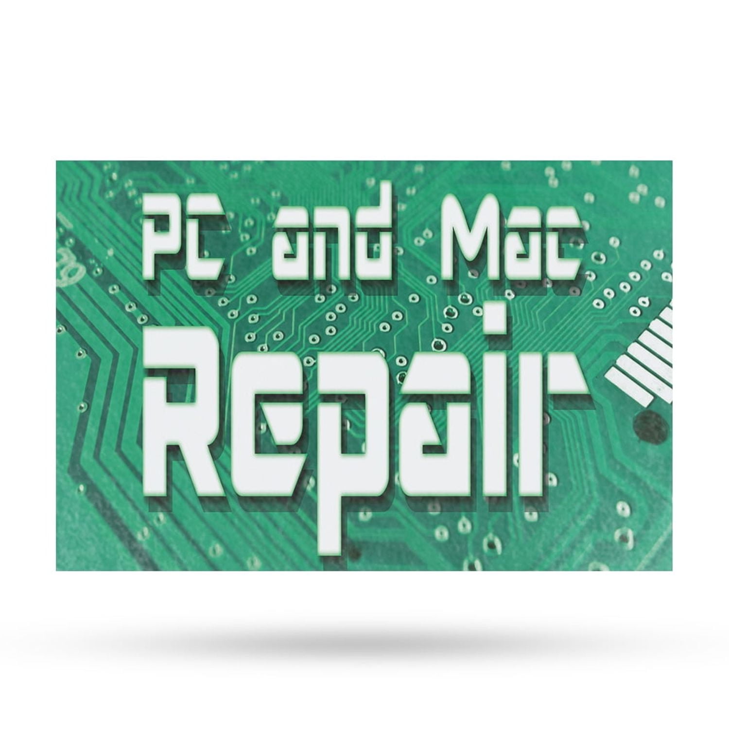 PC and Mac Repair Vinyl Decal 18 Inch x 24 Inch Weatherproof Heavy-Duty ...
