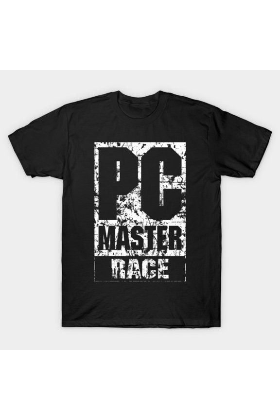 PC Master Race Grunge Desktop Hardware Enthusiast Gaming Rig Unisex T-Shirt, up to size 3XL.
