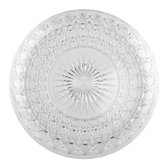 PC Material for Versatile Snack Serving Transparent Circle Fruit Plate Sarapandan