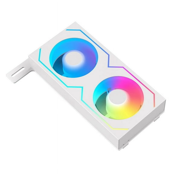 PC Memory Cooling Radiator 4Pin PWM/5V 3Pin ARGB with 2 Cooling Fan RAM Radiator Heatsink for DDR4 DDR5 RAM Cooler White