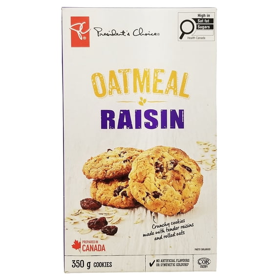 President's Choice Oatmeal Raisin Cookies 350g (12.3 oz) | No Artificial Flavors