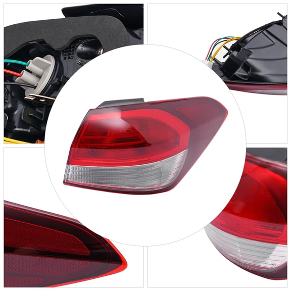 PCPP Red Tail Light Outer Tail Light for 2017 2018 Kia Forte Sedan Passenger Side Outer Tail Light